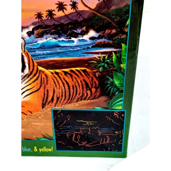 Sunset Glow "Beach Tigers" 750 Piece Jigsaw Puzzle Rare Vintage 2005 Ceaco New! - Picture 5 of 14